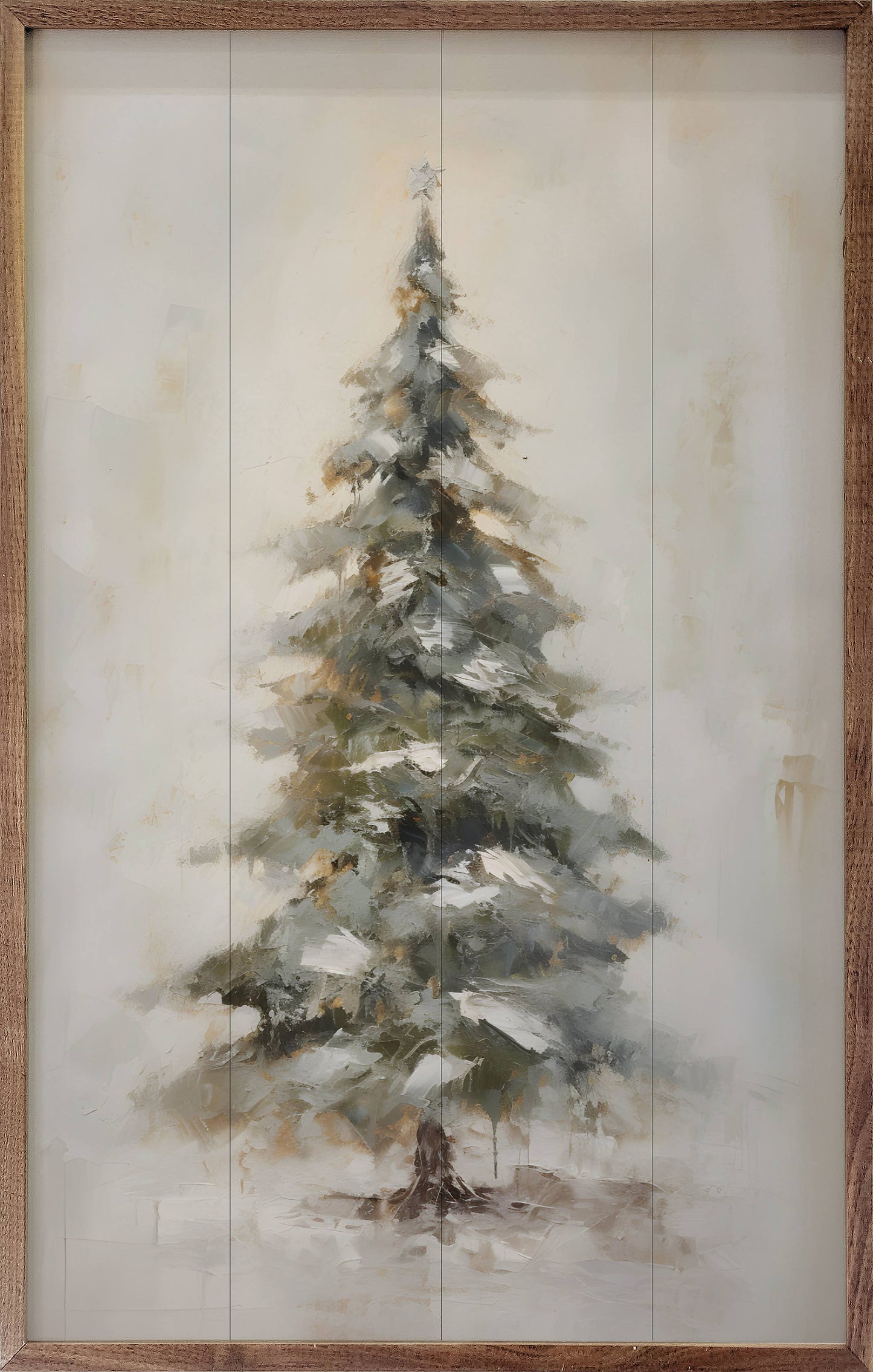 Pine Tree With Star By Petals Prints Designs Art Print