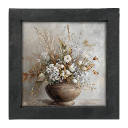 Copper Vase with Floral Bouquet