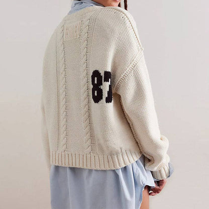 Block Round Neck Knited Top