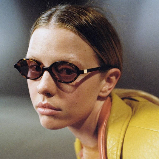 Retro Street Style Oval Frame Sunglasses