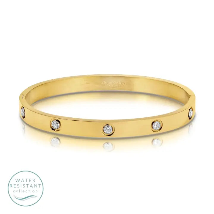 Cubic Zirconia Hinged Bracelet