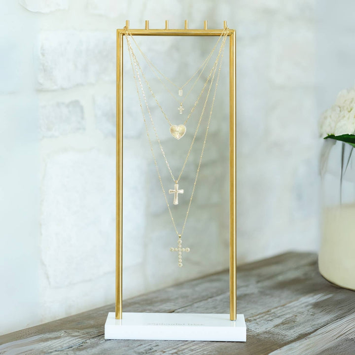 Branded Free Floating Necklace Display With 6 Hooks