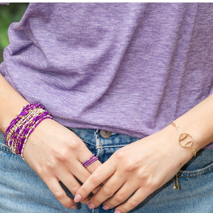 Stretch Beaded Solid Game Day Bracelets