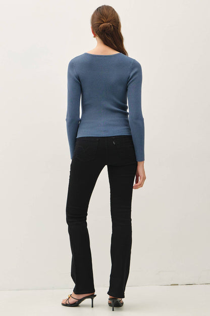 Ribbed Button Up Cardigan