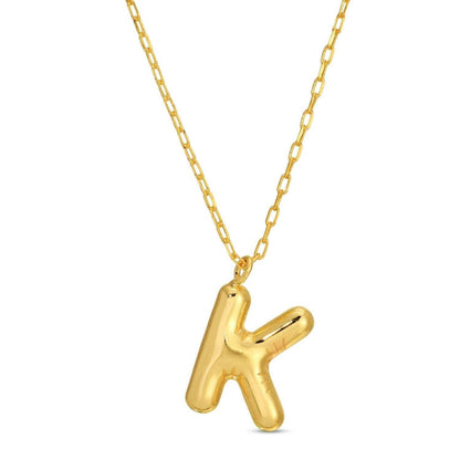 Large Balloon Initial Pendant