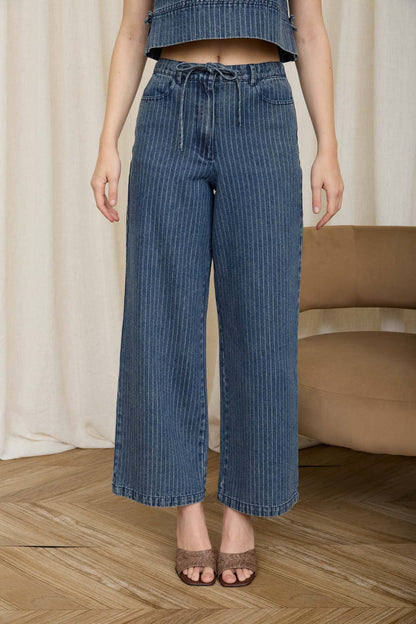 Stripe Washed Denim Jeans