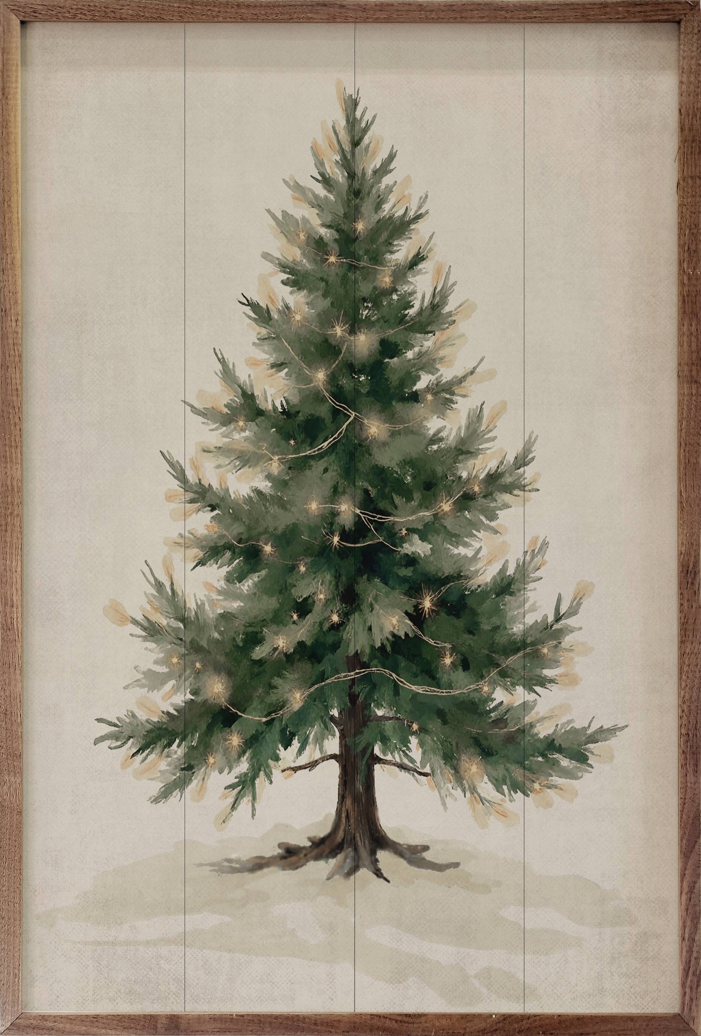 Lighted Pine Tree Art Print