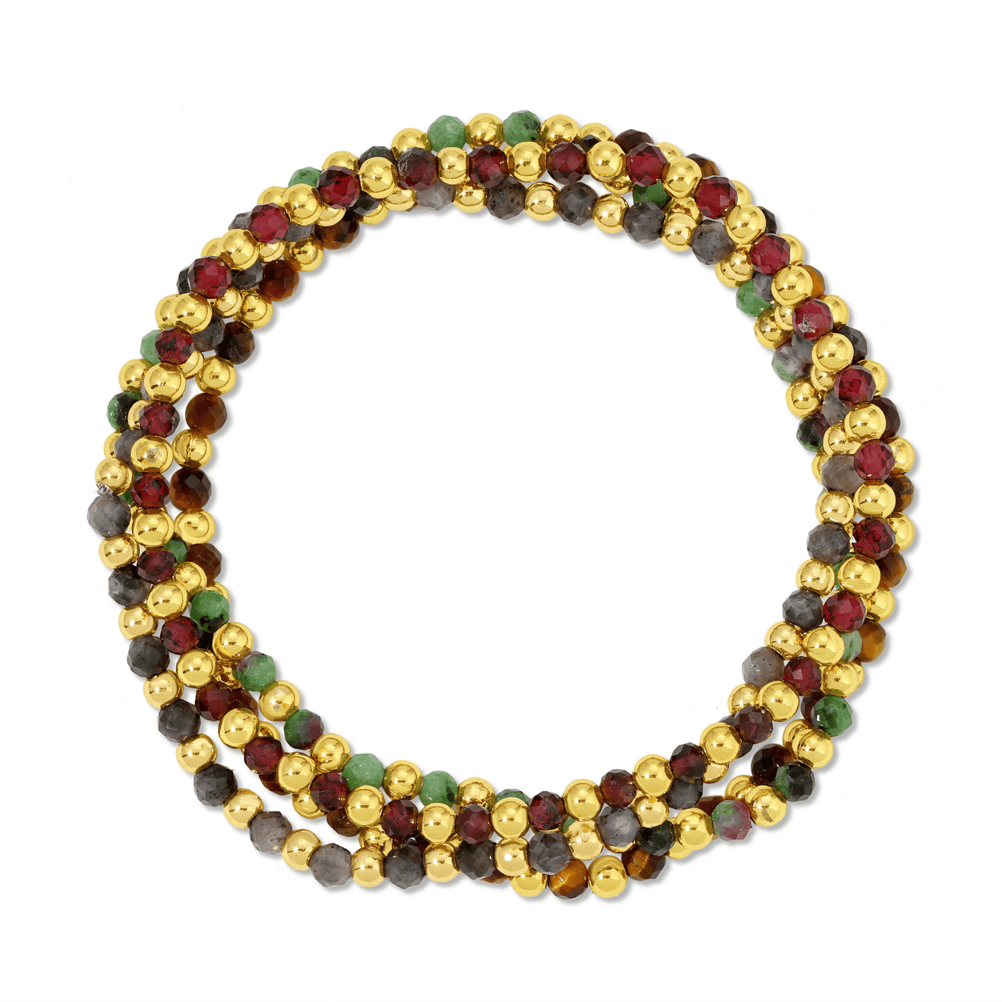 3mm Asst Beaded Bracelets Alternating Stones