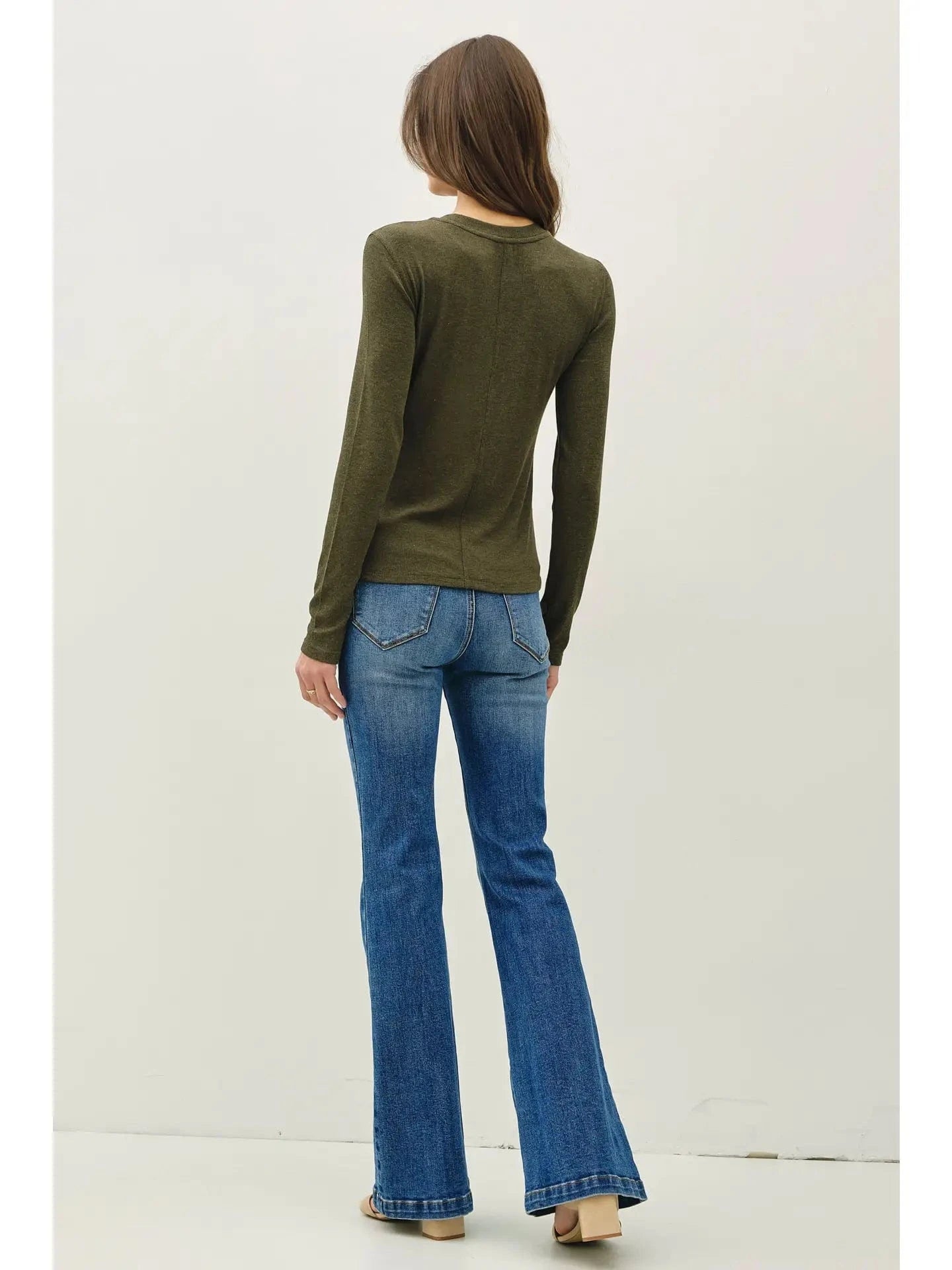 Long Sleeve Ultra Soft Ribbed Crewneck