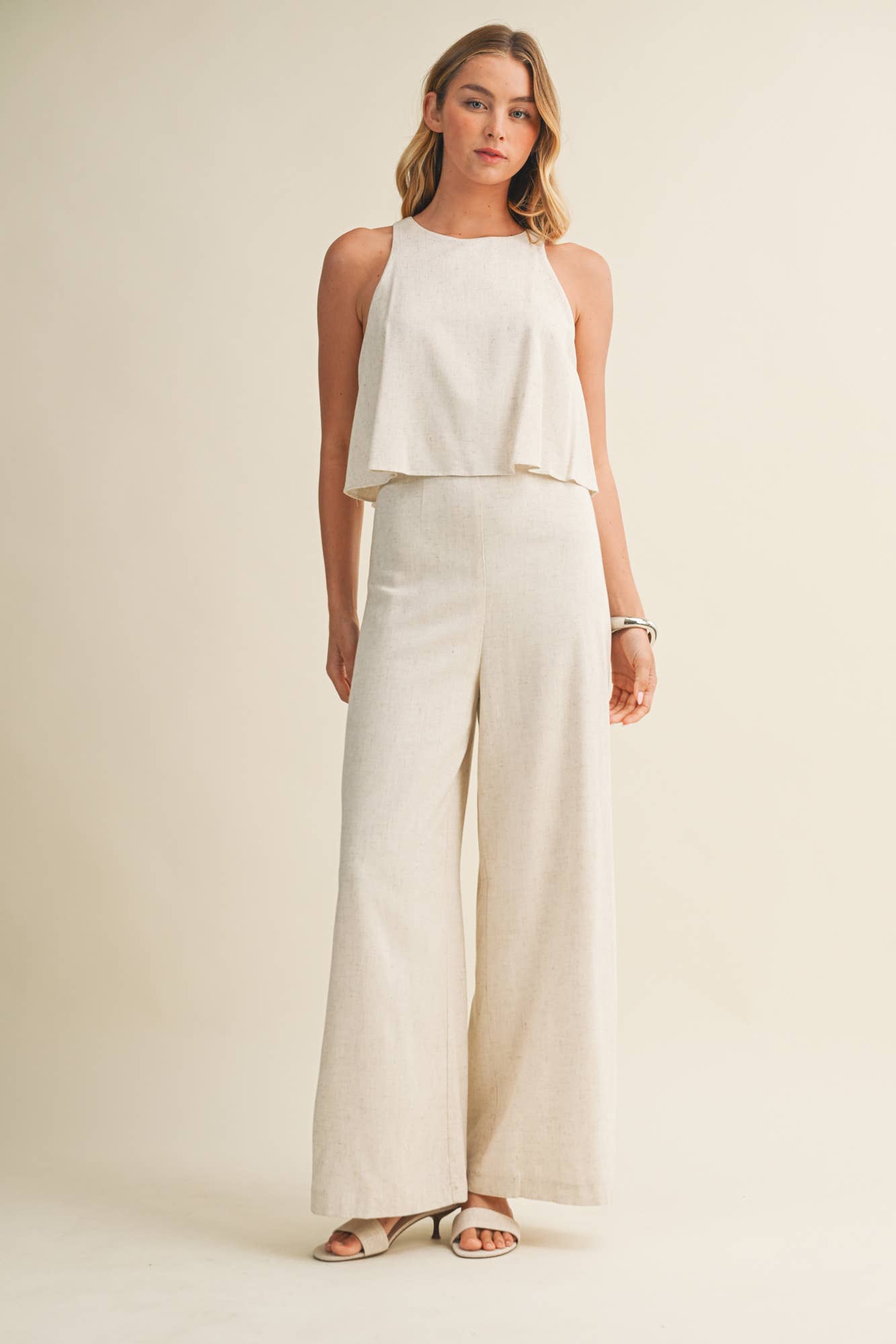 Sleeveless Linen Jumpsuit