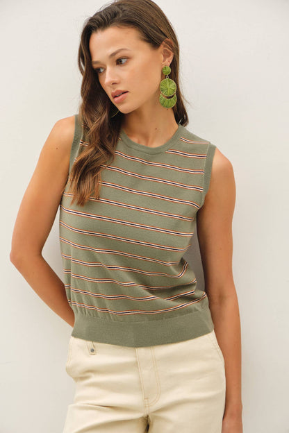 Scottie Striped Sweater Tank