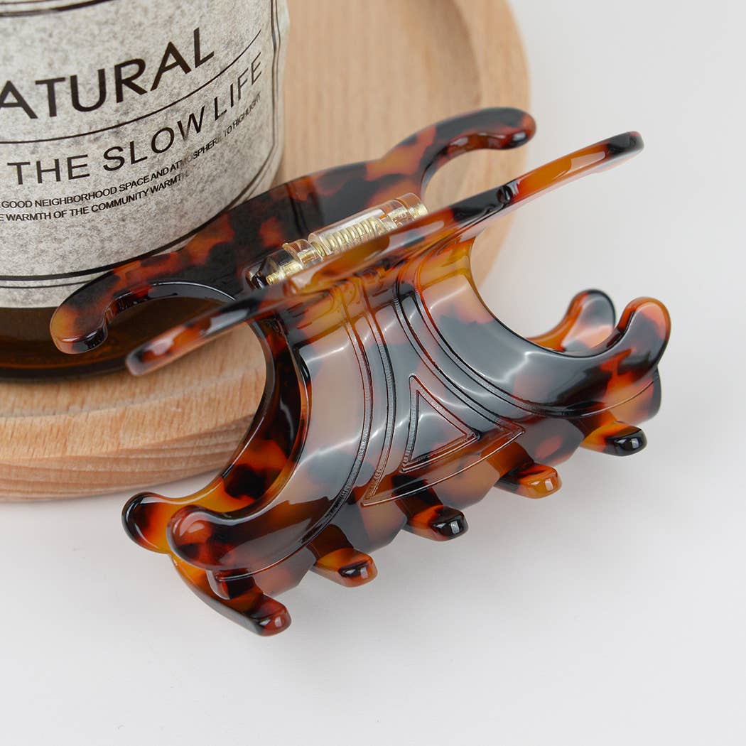 2.95'' Tortoiseshell Acetate Hair Claw Clip, Eco-Friendly