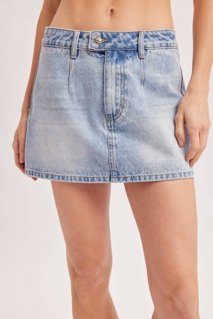 Low Rise Denim Skort