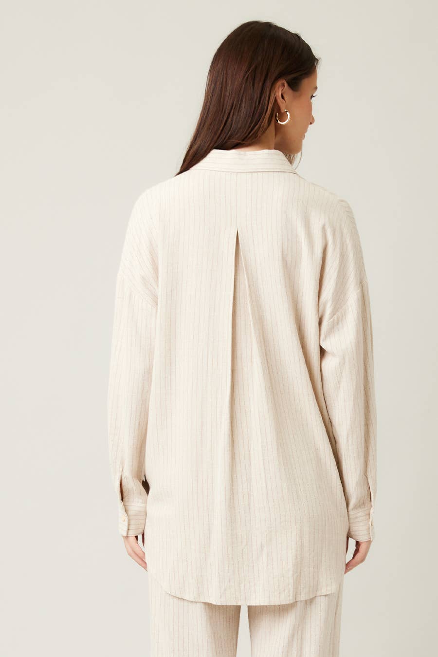 Stripe Linen Shirt Top