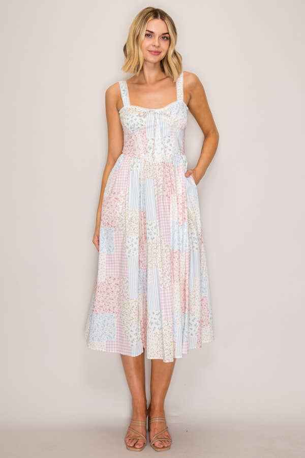 Botanic Multi Pattern Dress