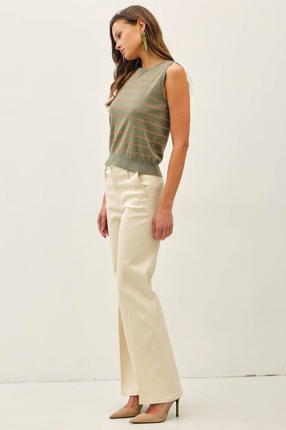 Scottie Striped Sweater Tank
