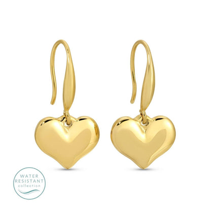 Heart Drop Water Resistant Earrings