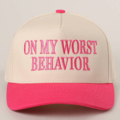 On My Worst Behavior Hat