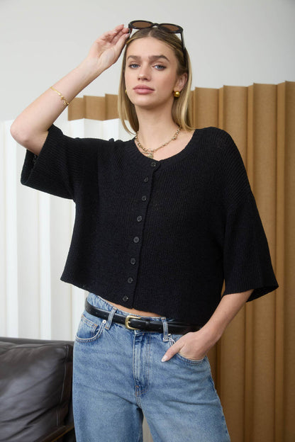 Boxy Short Sleeve Button Down