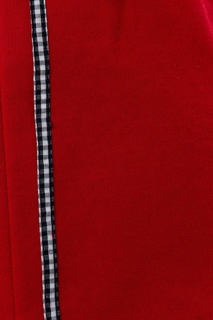 High Waist Gingham Contrast Sweatshorts