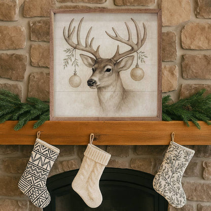 Holiday Deer Art Print