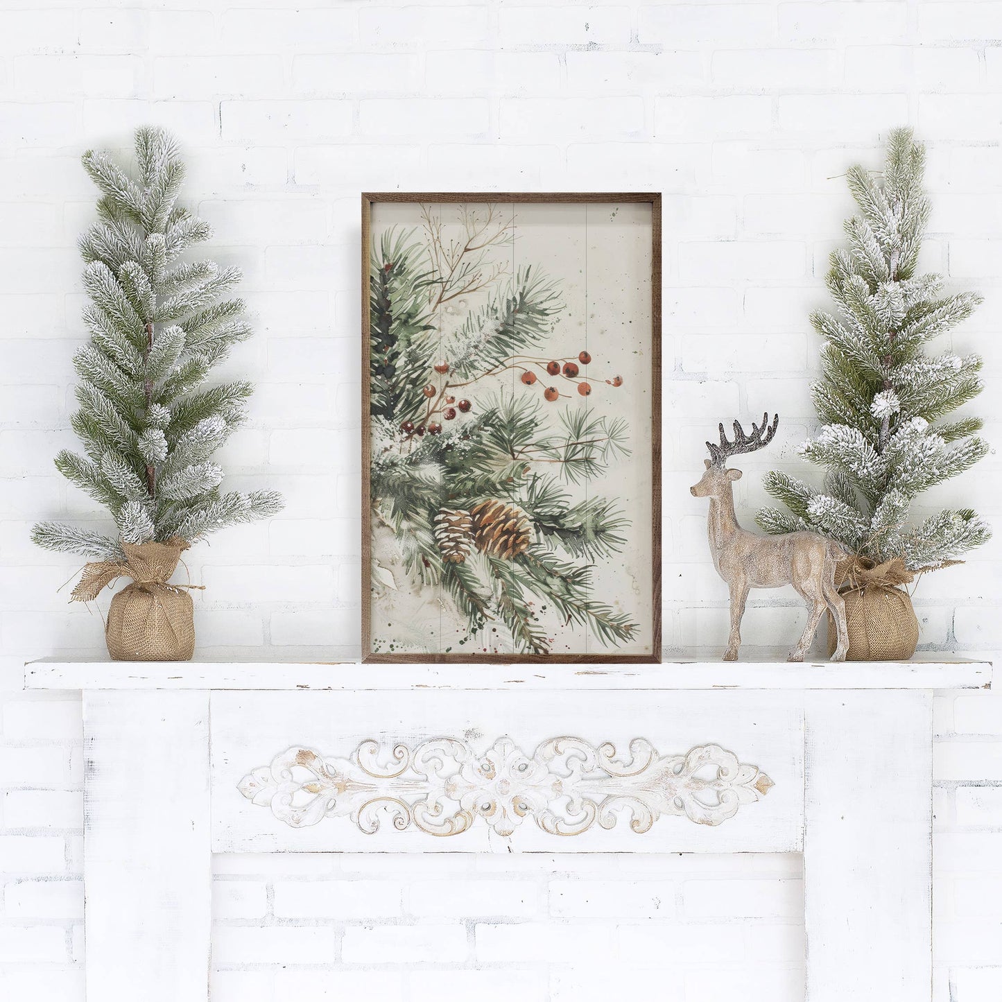 Branches Of Christmas By Petals Prints Design Art Print