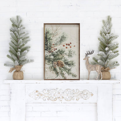 Branches Of Christmas By Petals Prints Design Art Print