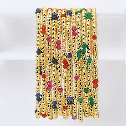 3mm Stone Accented Stretch Bracelets