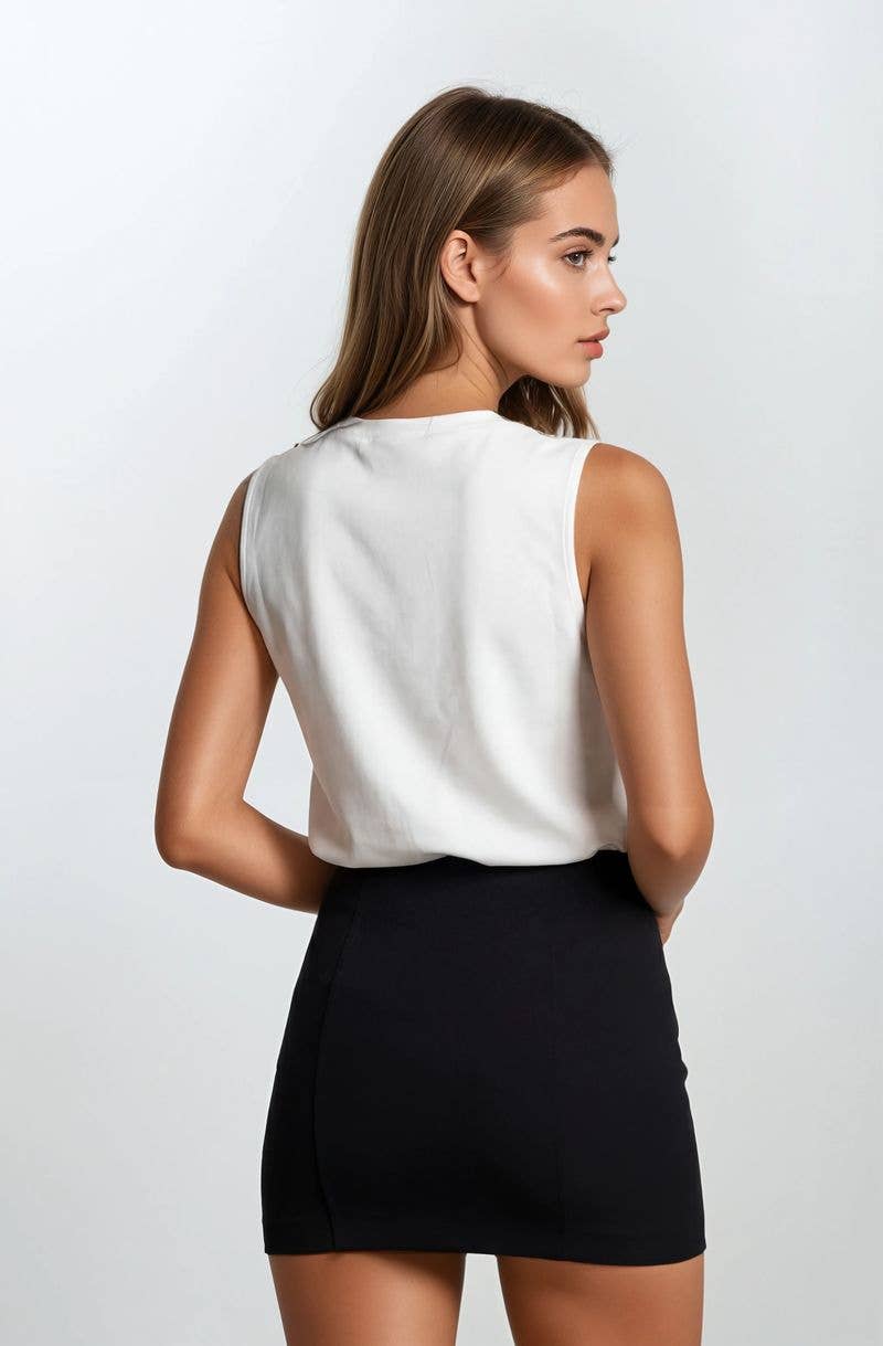 BUTTERY SOFT BRUSHED MODAL SLEEVELESS SWING TOP