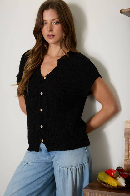 Button Knit Sweater