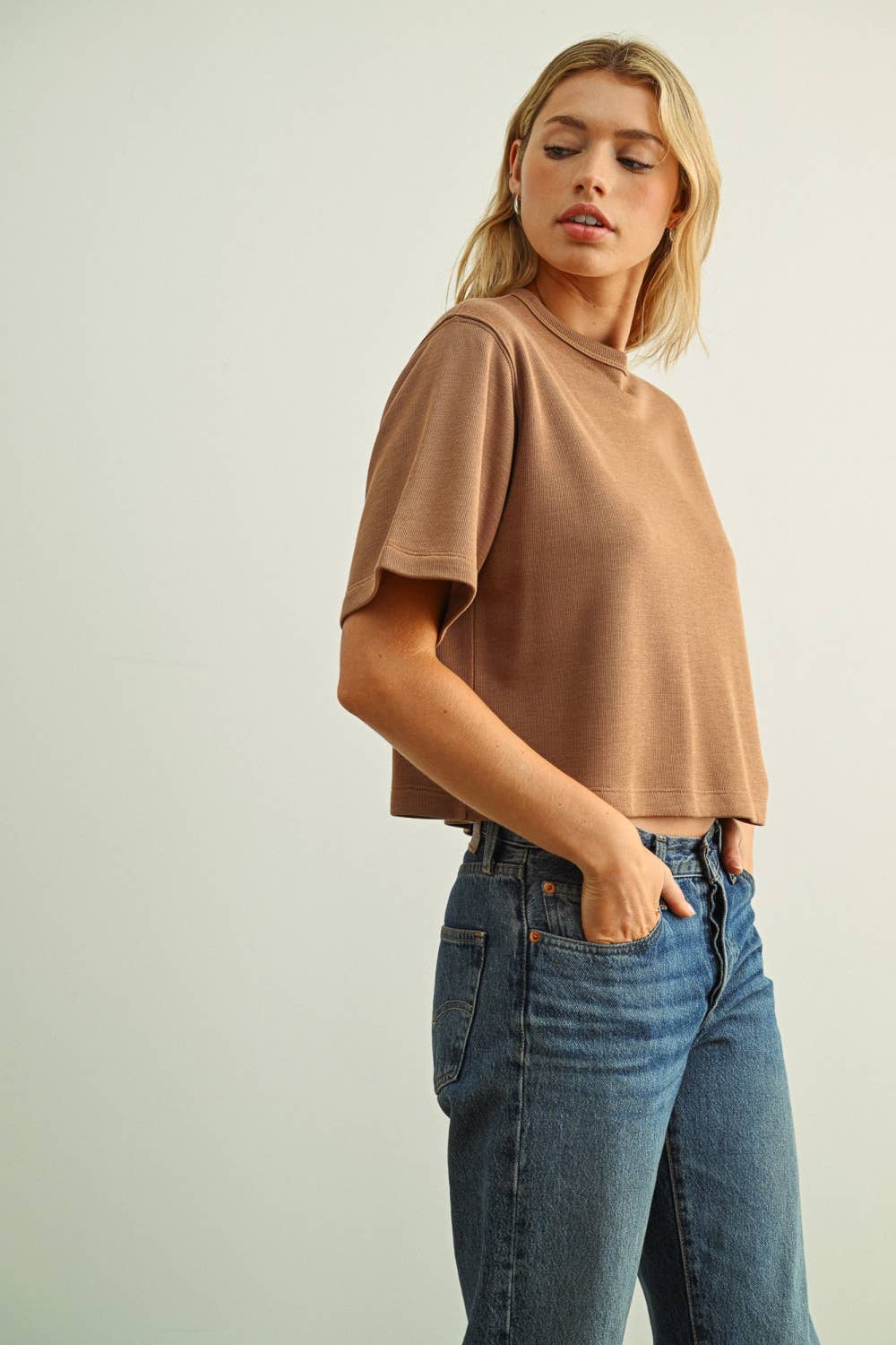 Short Sleeve Knitted Top