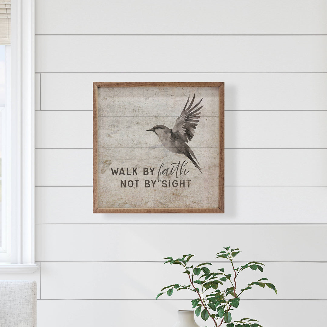 Walk By Faith Not By Sight Bird White