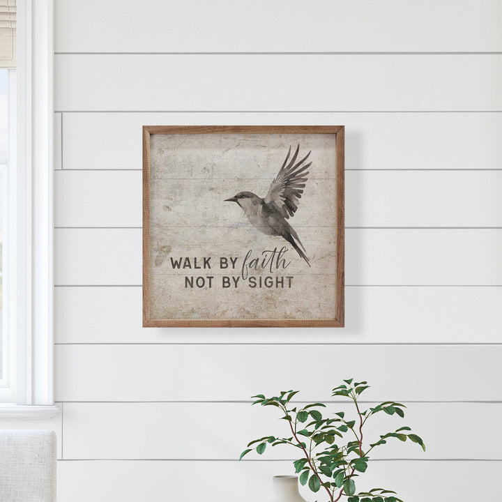 Walk By Faith Not By Sight Bird White