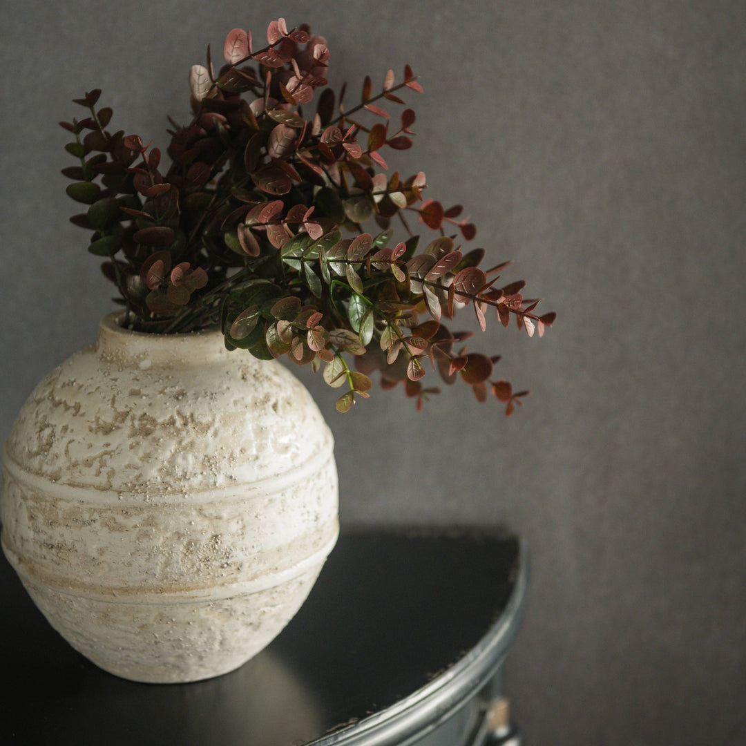 14" MAROON EUCALYPTUS LEAF SPRAY