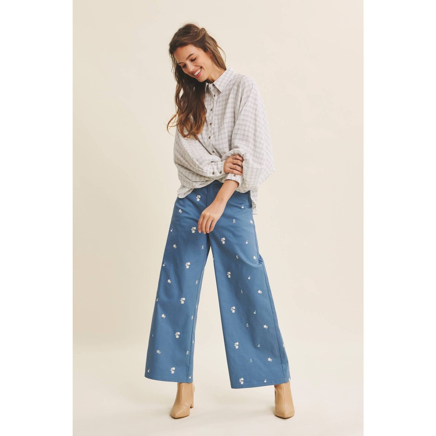 Voluminous Sleeved Button-Down Shirt