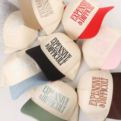 EXPENSIVE and DIFFICULT Embroidered Trucker Hat
