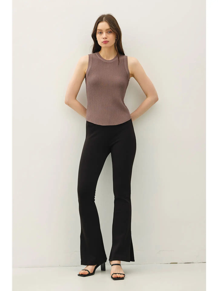 Fitted Ribbed Sweater Tank Top