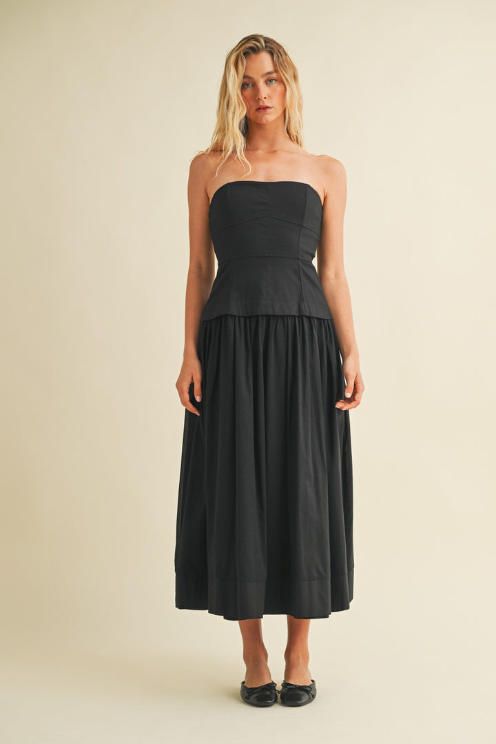 Corset Lined Strapless Dress