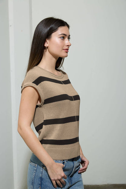 Stripe Front Seam Top