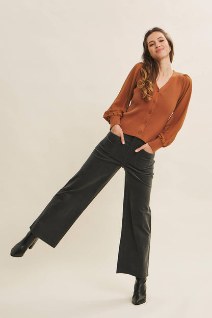 Cozy Chic Corduroy Wide-Leg Pants