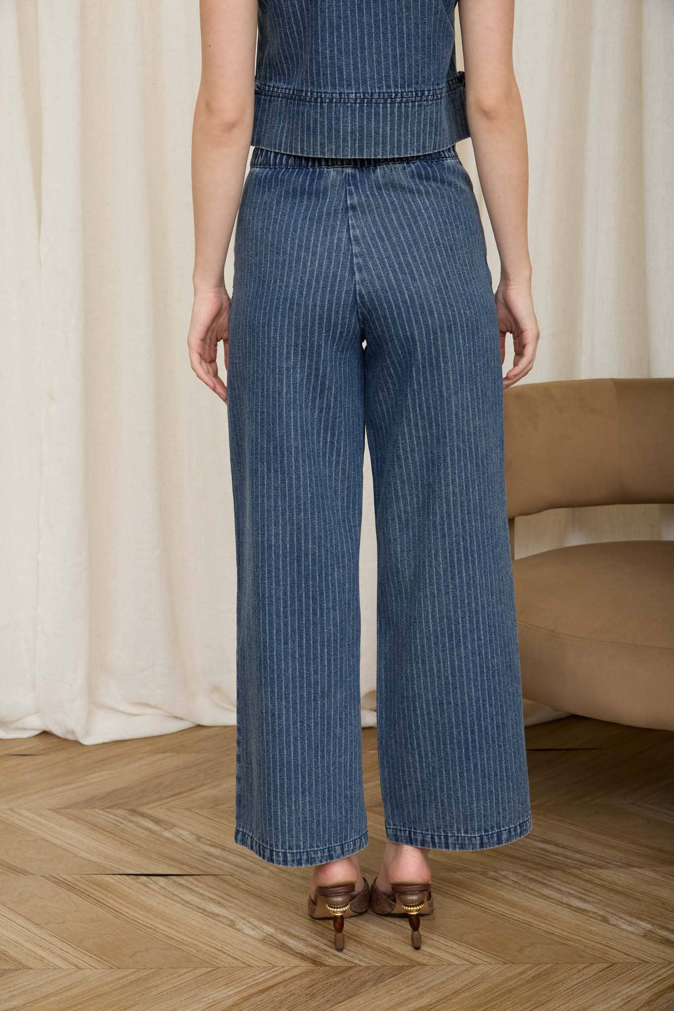 Stripe Washed Denim Jeans