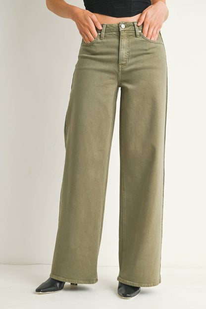 Olive HR Palazzo Wide Leg