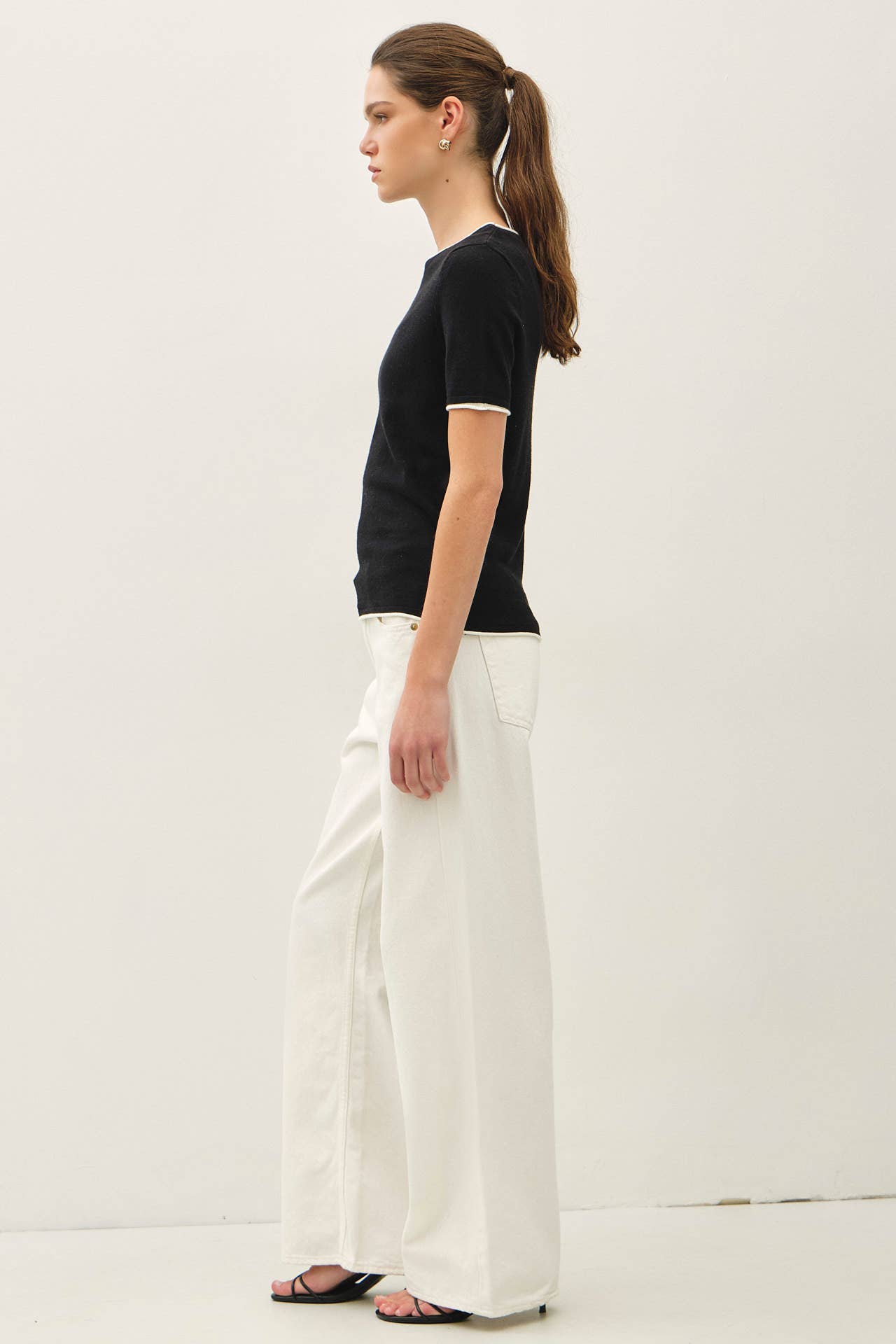 Faux Layered Short Sleeve