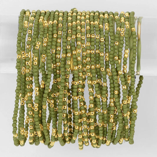 Solid Color 2mm Seed Bead Bracelets