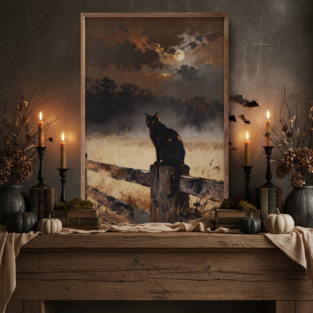 Black Cat On Fence