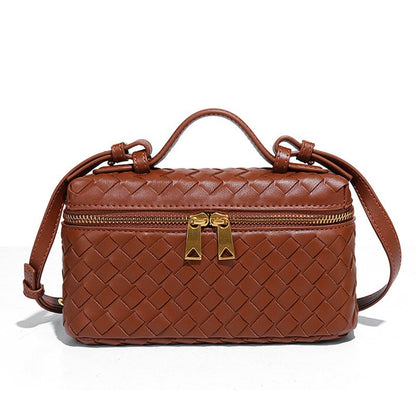 Handmade Woven Trendy Box Shoulder Bag_CWAB06123