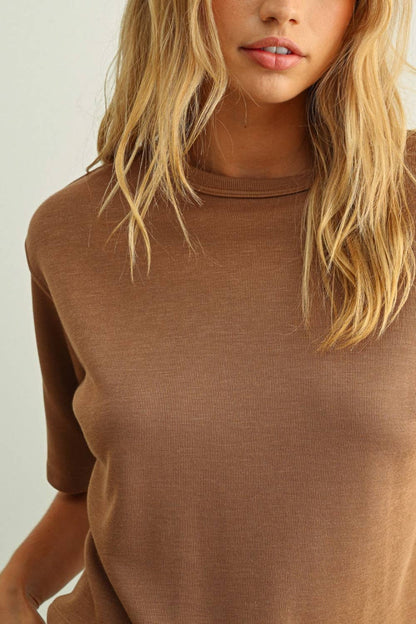 Short Sleeve Knitted Top