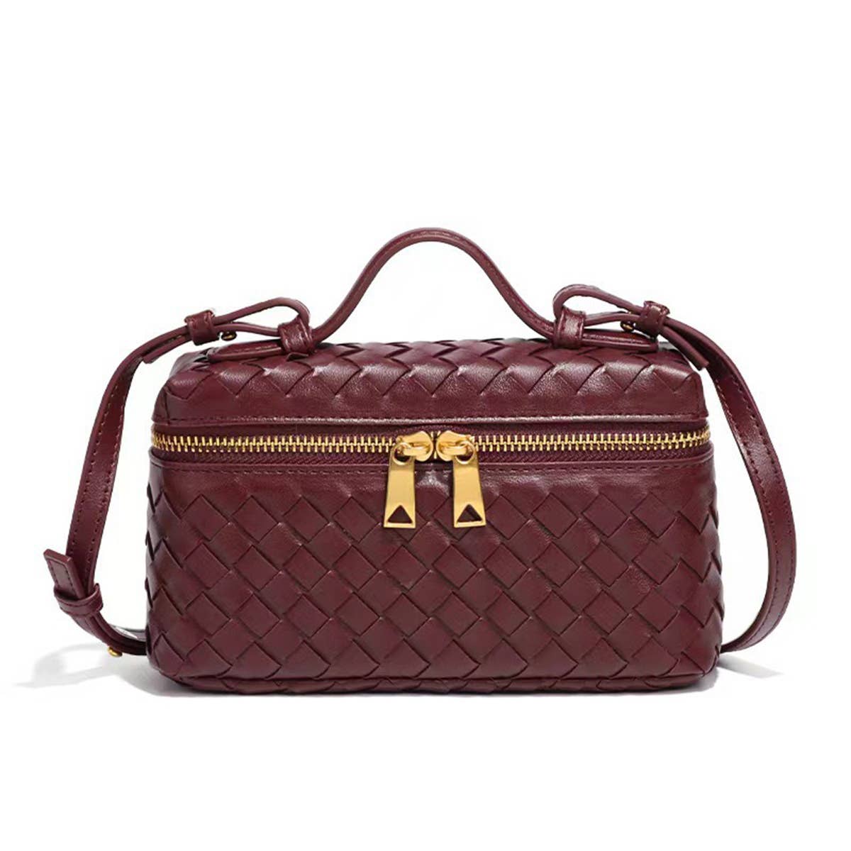 Handmade Woven Trendy Box Shoulder Bag_CWAB06123