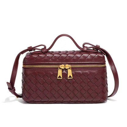 Handmade Woven Trendy Box Shoulder Bag_CWAB06123