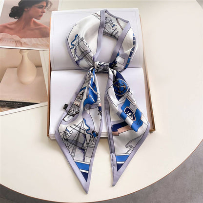 FASHIONABLE DOUBLE-LAYER RIBBON ANGLED HEAD SCARF_CWASC1515